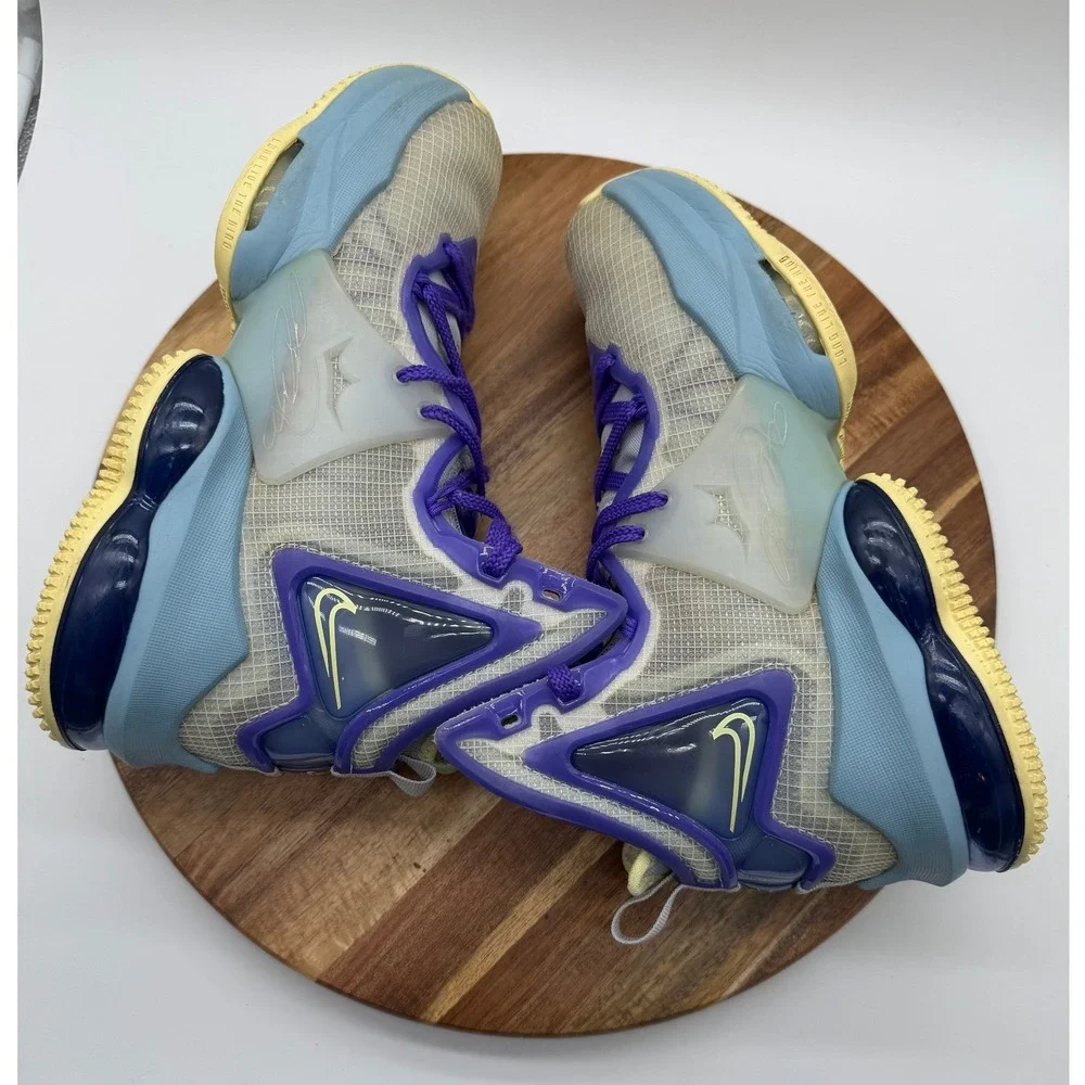Nike Size 4Y LeBron 19 Aura 'Easter' Mid Basketball Sneakers Shoes ‎ 0476